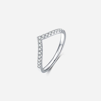 Moissanite 925 Sterling Silver Ring Silver