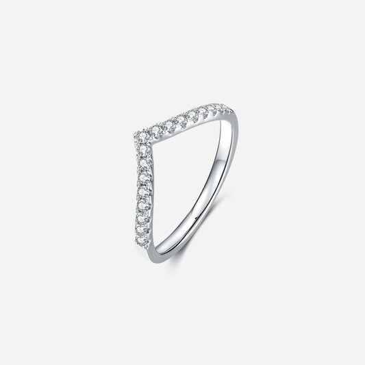 Moissanite 925 Sterling Silver Ring Silver