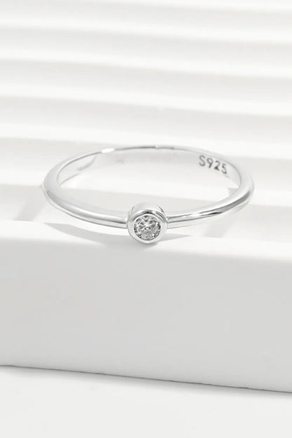 925 Sterling Silver Inland Zircon Ring Silver