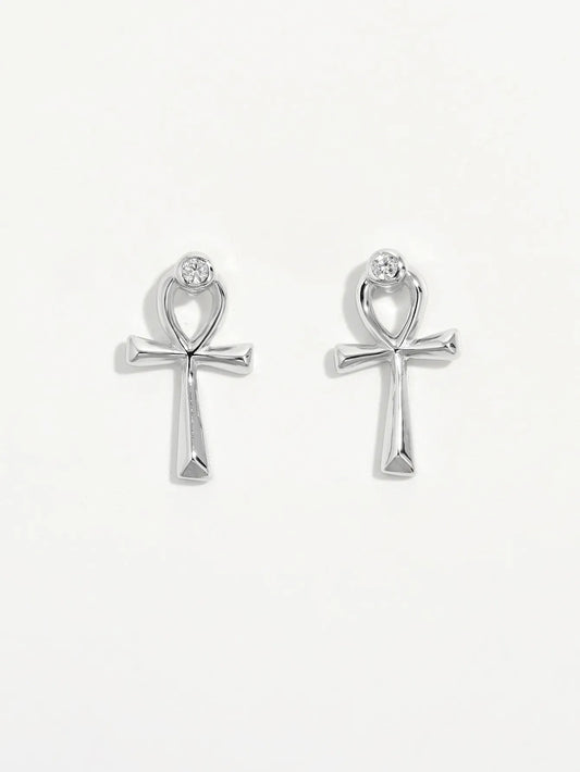 925 Sterling Silver Inland Zircon Earrings