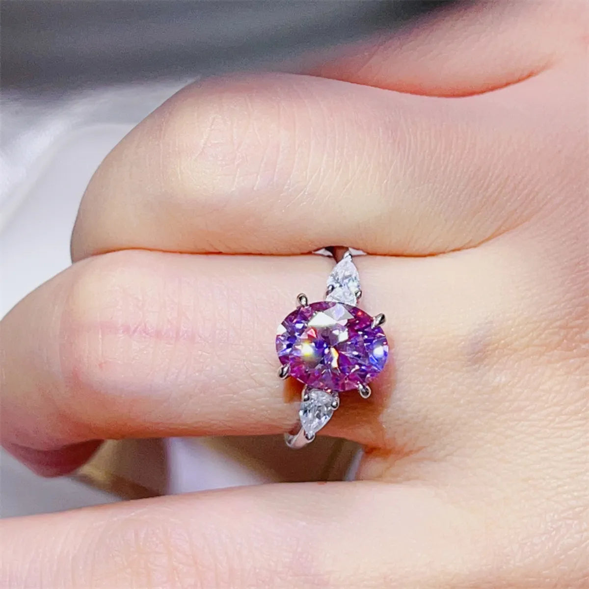 3 Carat Moissanite 925 Sterling Silver Ring