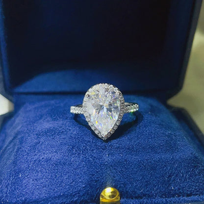 2 Carat Moissanite 925 Sterling Silver Ring White