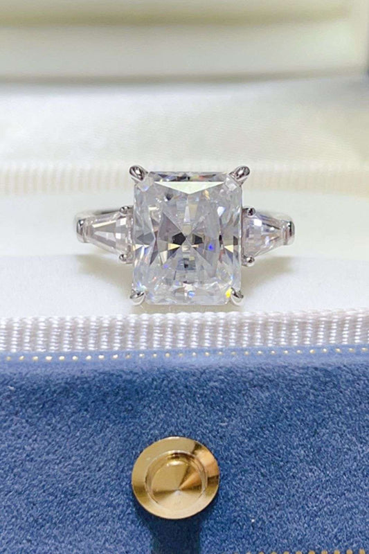 5 Carat Moissanite 925 Sterling Silver Ring Silver