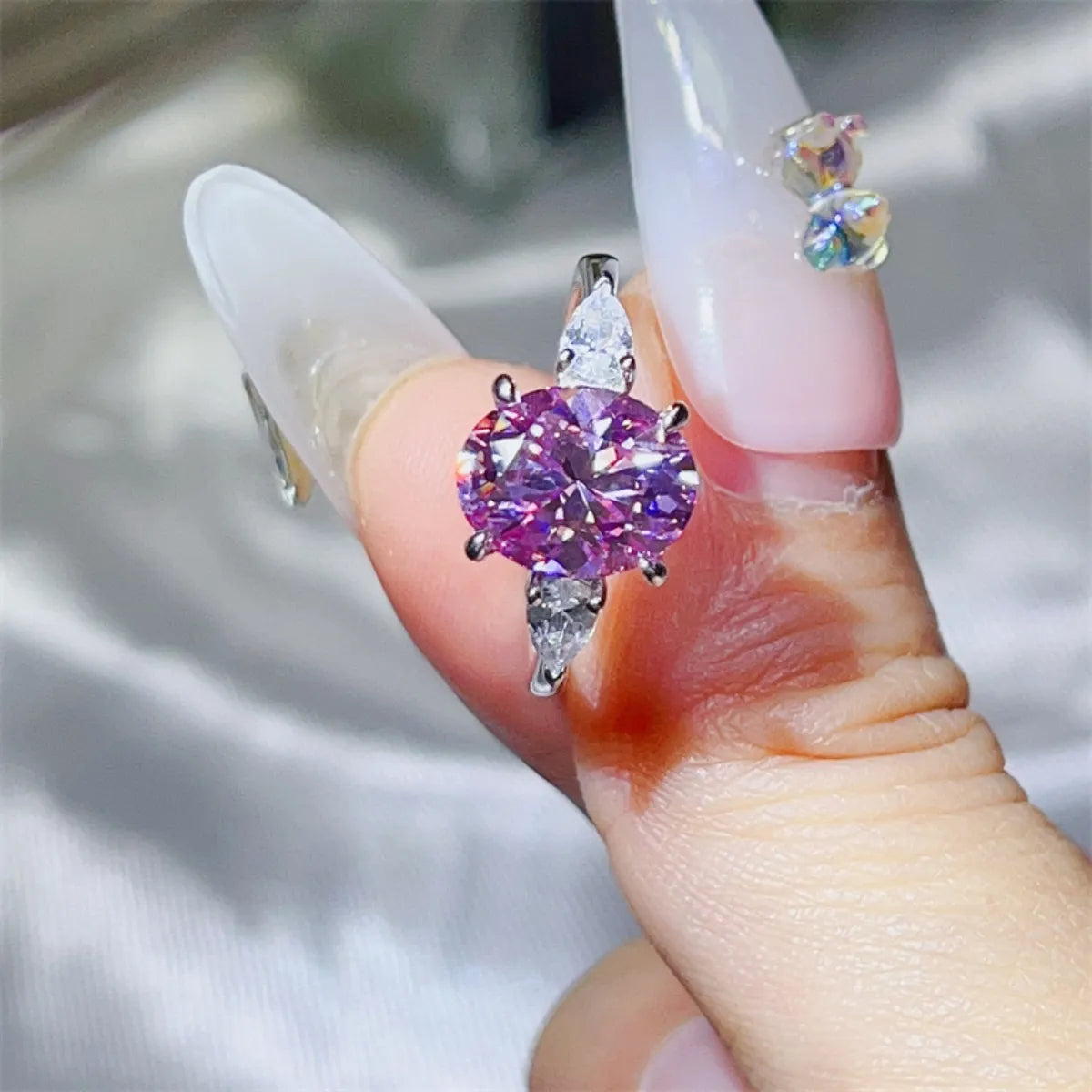 3 Carat Moissanite 925 Sterling Silver Ring