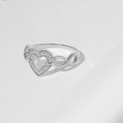 925 Sterling Silver Heart Ring Silver